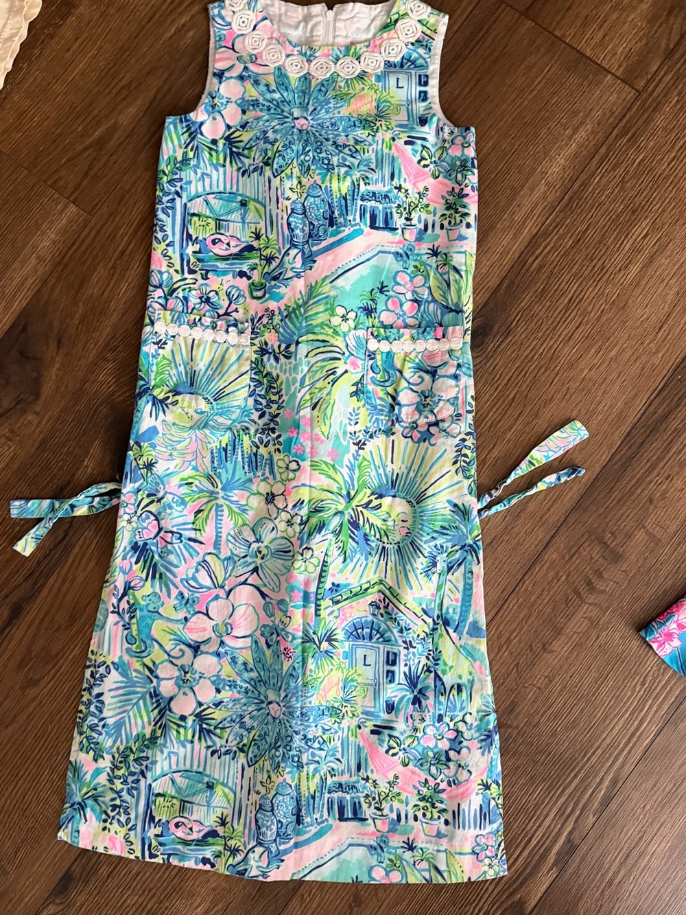 Lilly Pulitzer Tropical Floral Maxi Dress - Pink, Blue & Green